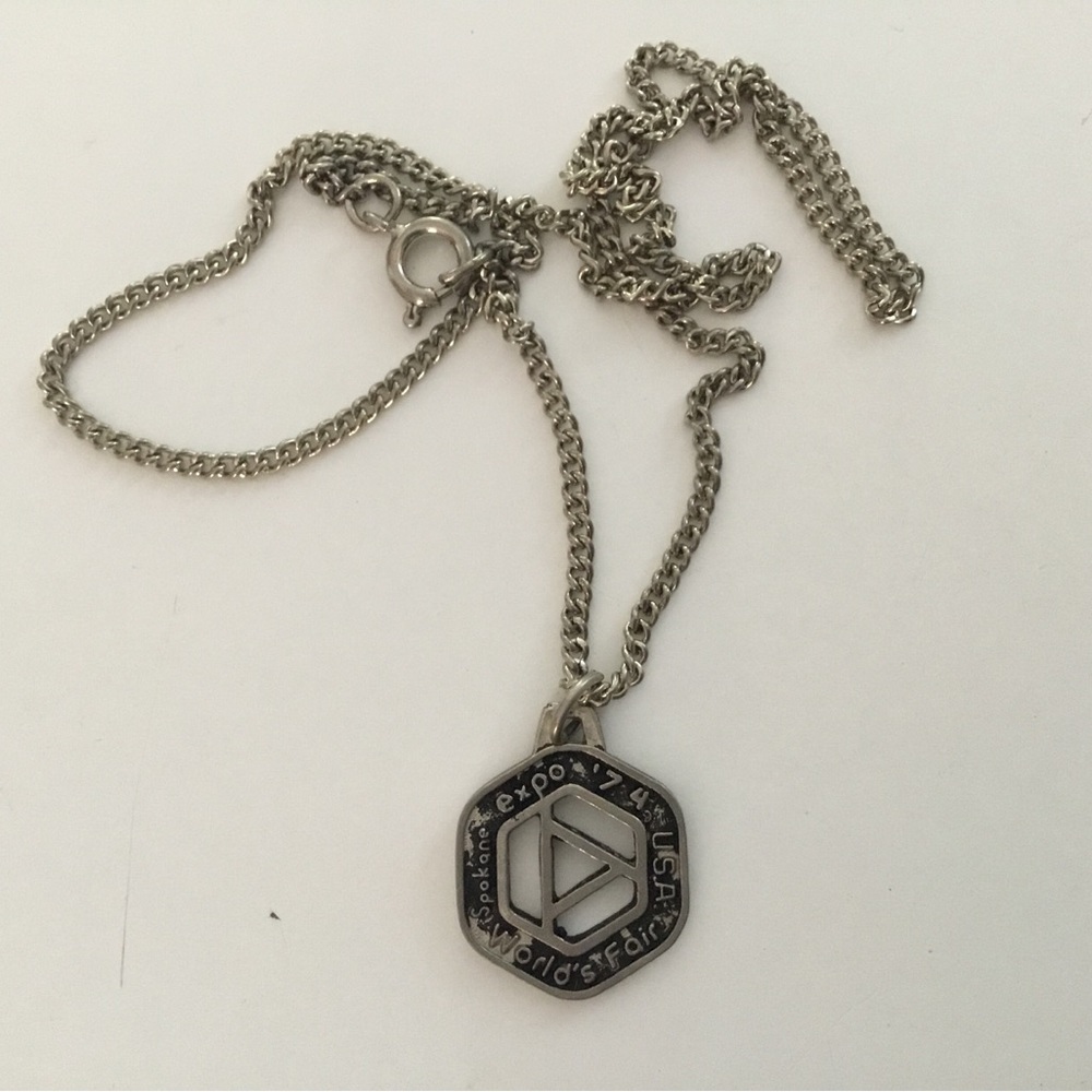 Vintage 1974 Spokane USA World's Fair Expo Pendant Necklace